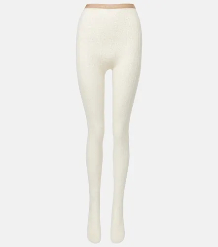 Logo wool-blend tights - Valentino Garavani - Modalova