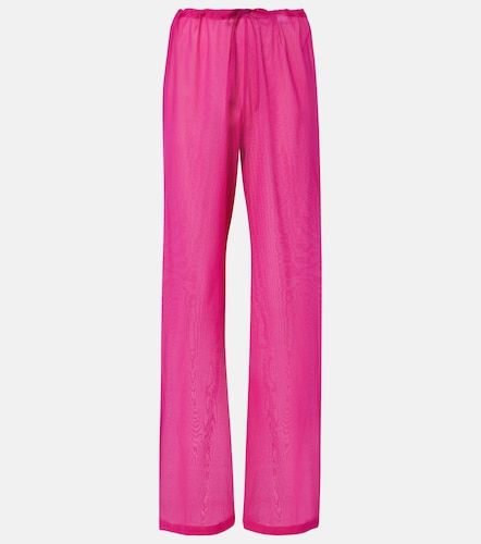Pantaloni a gamba larga in misto seta - Dries Van Noten - Modalova