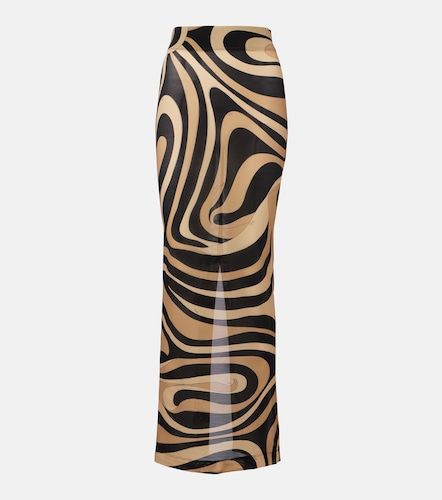Falda larga semitransparente estampada - Pucci - Modalova