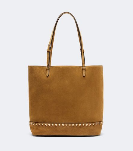 Borsa Rockstud Medium in suede - Valentino Garavani - Modalova