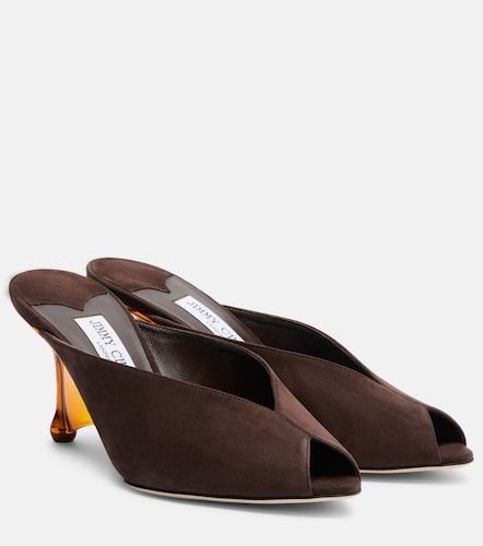 Mules con cuña Glace de ante - Jimmy Choo - Modalova