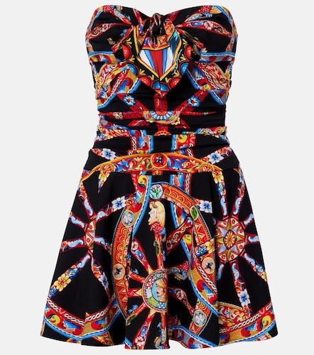 Printed silk-blend minidress - Dolce&Gabbana - Modalova