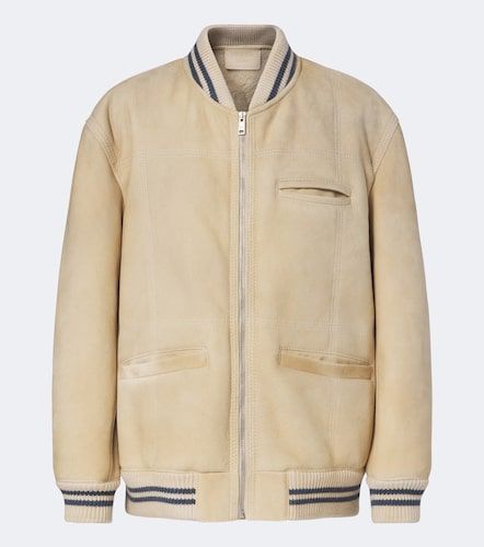 Wool-trimmed shearling bomber jacket - Prada - Modalova