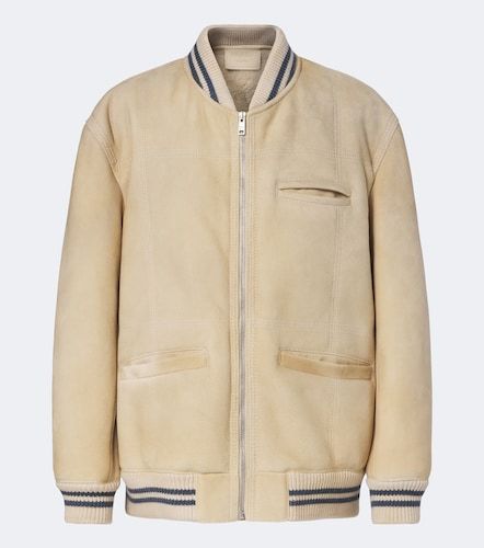Wool-trimmed shearling bomber jacket - Prada - Modalova