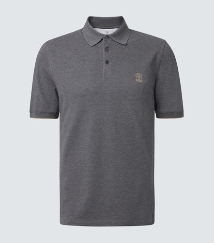 Polo de piqué de algodón - Brunello Cucinelli - Modalova