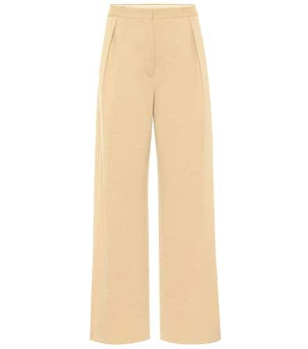 High-rise straight wool-jersey pants - Jil Sander - Modalova