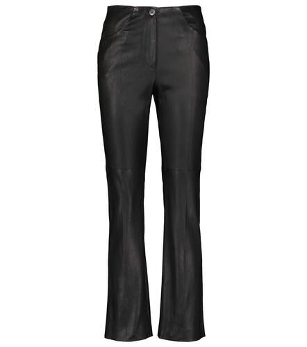 High-rise leather bootcut pants - Brunello Cucinelli - Modalova