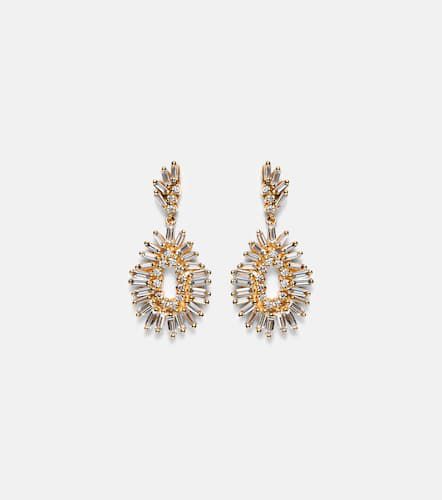 Kt earrings with diamonds - Suzanne Kalan - Modalova