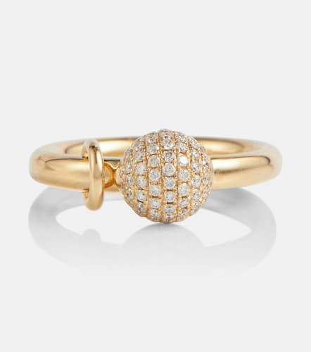 Piercing 14kt ring with diamonds - Rainbow K - Modalova