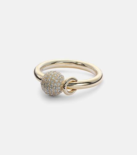 Piercing 14kt ring with diamonds - Rainbow K - Modalova