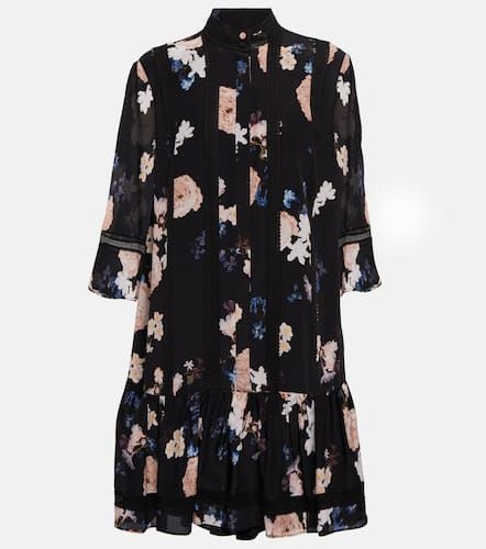 Bertram floral-printed silk minidress - Erdem - Modalova