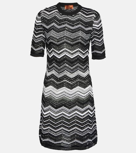 Zig-zag knit sequined minidress - Missoni - Modalova