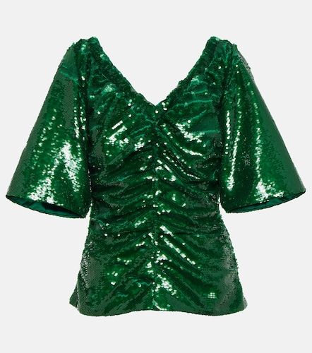 Ganni Top con paillettes - Ganni - Modalova