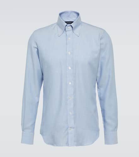 Cotton and cashmere Oxford shirt - Thom Sweeney - Modalova