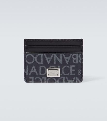 Tarjetero de piel con logo - Dolce&Gabbana - Modalova