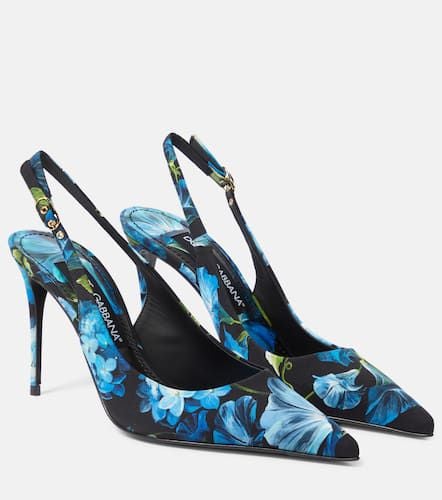 Floral canvas slingback pumps - Dolce&Gabbana - Modalova