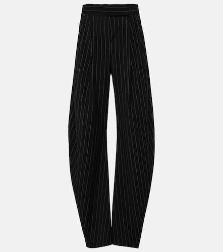 Pinstripe high-rise wide-leg pants - The Attico - Modalova