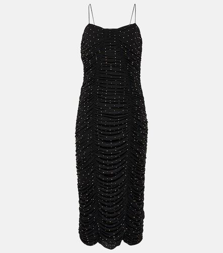 Crystal-embellished mesh midi dress - Rotate - Modalova