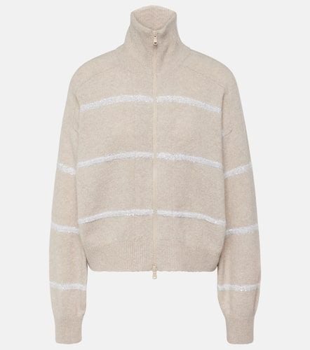 Zip-up cashmere-blend sweater - Brunello Cucinelli - Modalova