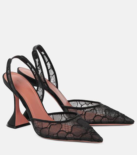 Holli 95 lace slingback pumps - Amina Muaddi - Modalova