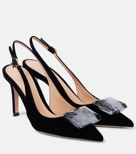 Pumps slingback Jaipur 85 in velluto - Gianvito Rossi - Modalova