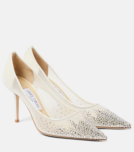 Love 85 crystal-embellished mesh pumps - Jimmy Choo - Modalova