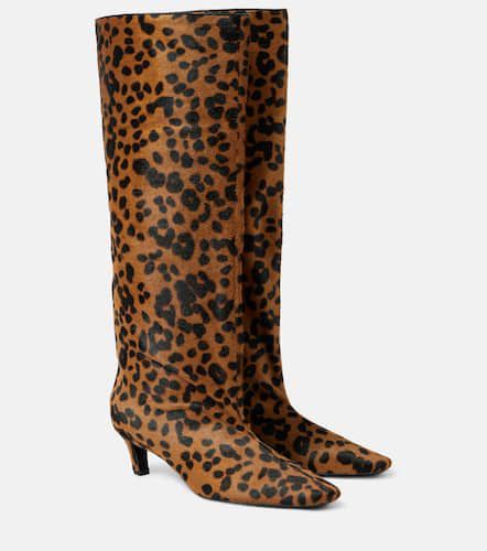 Wide Shaft calf hair knee-high boots - Toteme - Modalova