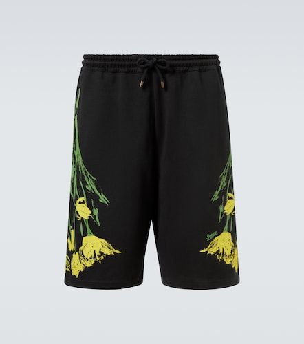 Shorts in cotone con stampa floreale - Loewe - Modalova