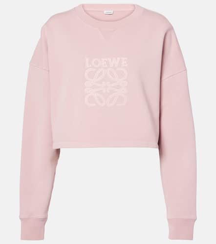 Anagram cropped cotton jersey sweatshirt - Loewe - Modalova