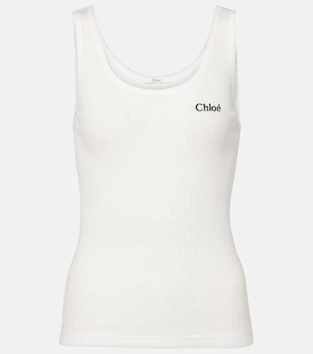 Chloé Tank top acanalado de algodón - Chloe - Modalova