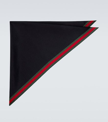 Pañuelo de algodón y seda con Web - Gucci - Modalova