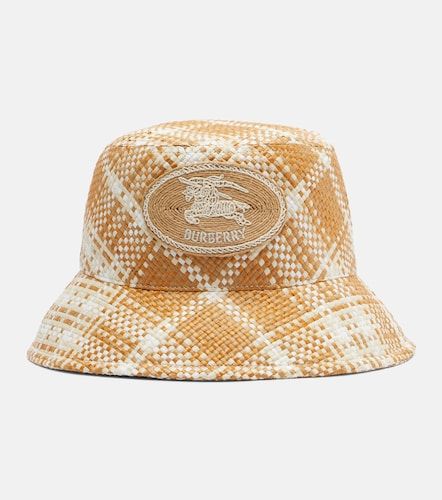 Burberry Raffia-effect bucket hat - Burberry - Modalova