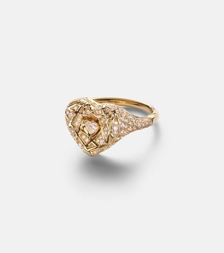 Kt pinky ring with diamonds - Kamyen - Modalova