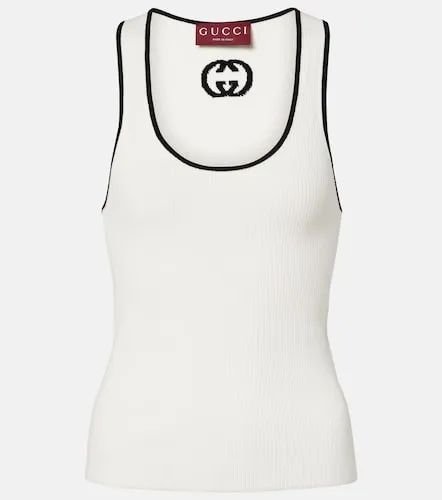 Tank top acanalado en mezcla de algodón - Gucci - Modalova
