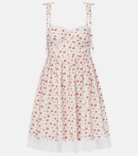 Minikleid aus Popeline mit Spitze - Dolce&Gabbana - Modalova
