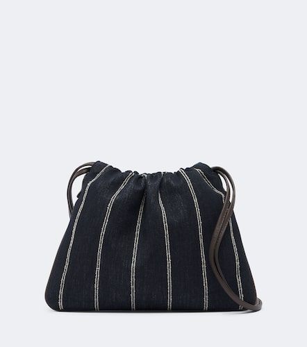 Monili striped canvas crossbody bag - Brunello Cucinelli - Modalova
