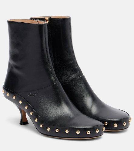 Junie studded leather ankle boots - Chloe - Modalova