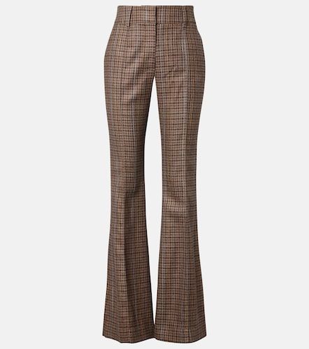 Rhein checked wool and cashmere flared pants - Gabriela Hearst - Modalova