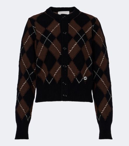 Argyle virgin wool cardigan - Ami Paris - Modalova