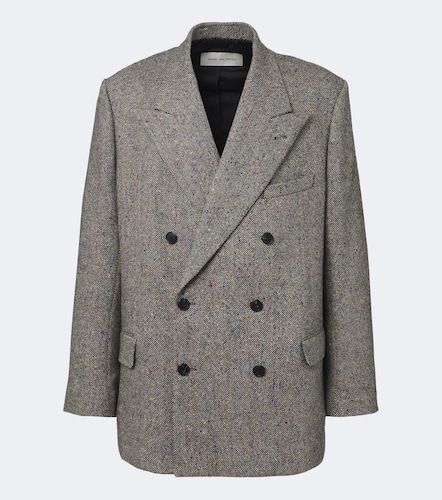 Checked double-breasted wool blazer - Dries Van Noten - Modalova