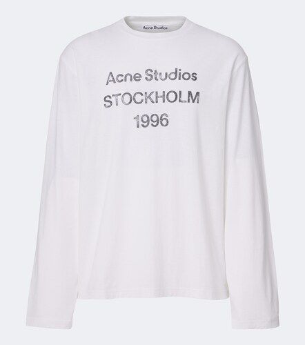 Logo cotton-blend jersey T-shirt - Acne Studios - Modalova