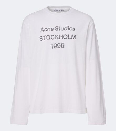 Logo cotton-blend jersey T-shirt - Acne Studios - Modalova