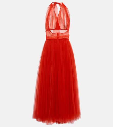 Halter-neck tulle midi dress - Dolce&Gabbana - Modalova