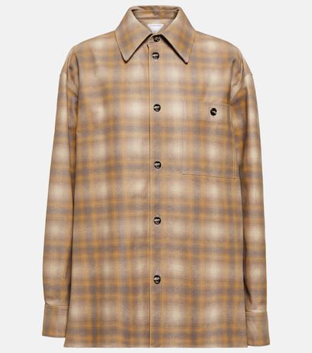 Checked leather shirt - Bottega Veneta - Modalova