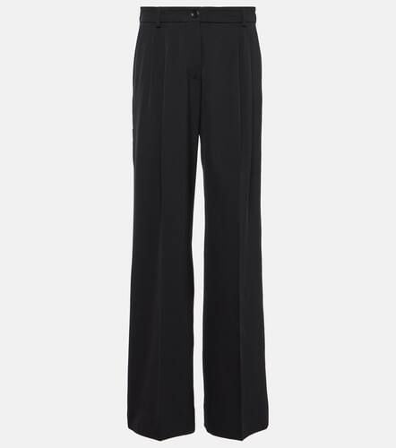 Pleated wool-blend wide-leg pants - Dolce&Gabbana - Modalova