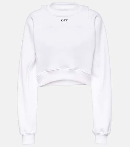 Logo cotton-blend jersey sweatshirt - Off-White - Modalova