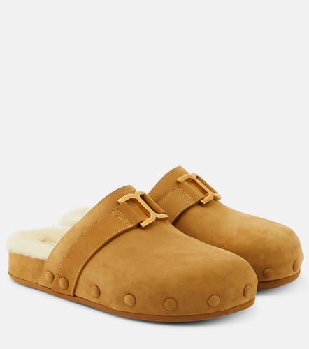 ChloÃ© Marcie suede and shearling slippers - Chloe - Modalova