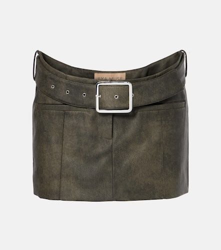 Kaya belted faux leather miniskirt - Aya Muse - Modalova