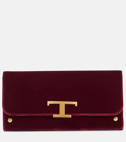 T Timeless Small velvet wallet on chain - Tod's - Modalova