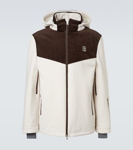 Chaqueta de esquí con paneles de pana - Brunello Cucinelli - Modalova